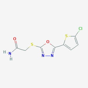 2-{[5-(5-Chlorothiophen-2-yl)-1,3,4-oxadiazol-2-yl]sulfanyl}acetamide