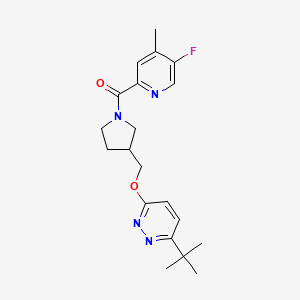 3-Tert-butyl-6-{[1-(5-fluoro-4-methylpyridine-2-carbonyl)pyrrolidin-3-yl]methoxy}pyridazine