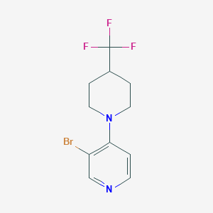 molecular formula C11H12BrF3N2 B12230587 3-Bromo-4-[4-(trifluoromethyl)piperidin-1-yl]pyridine 