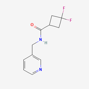 3,3-difluoro-N-[(pyridin-3-yl)methyl]cyclobutane-1-carboxamide