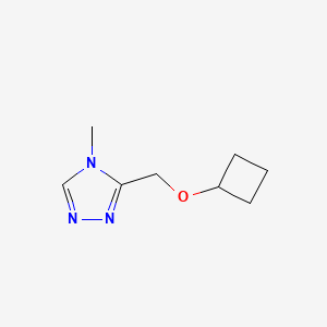 molecular formula C8H13N3O B12230598 3-(cyclobutoxymethyl)-4-methyl-4H-1,2,4-triazole 