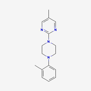 molecular formula C16H20N4 B12230602 5-Methyl-2-[4-(2-methylphenyl)piperazin-1-yl]pyrimidine 