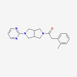 molecular formula C19H22N4O B12230605 2-(2-Methylphenyl)-1-[5-(pyrimidin-2-yl)-octahydropyrrolo[3,4-c]pyrrol-2-yl]ethan-1-one 