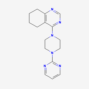 molecular formula C16H20N6 B12230621 4-[4-(Pyrimidin-2-yl)piperazin-1-yl]-5,6,7,8-tetrahydroquinazoline 