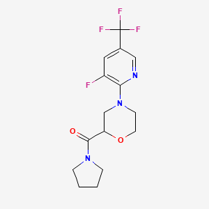 4-[3-Fluoro-5-(trifluoromethyl)pyridin-2-yl]-2-(pyrrolidine-1-carbonyl)morpholine