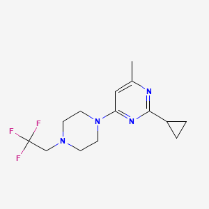 2-Cyclopropyl-4-methyl-6-[4-(2,2,2-trifluoroethyl)piperazin-1-yl]pyrimidine