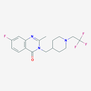 7-Fluoro-2-methyl-3-{[1-(2,2,2-trifluoroethyl)piperidin-4-yl]methyl}-3,4-dihydroquinazolin-4-one