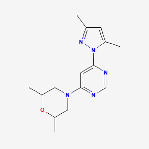 4-[6-(3,5-dimethyl-1H-pyrazol-1-yl)pyrimidin-4-yl]-2,6-dimethylmorpholine