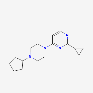 4-(4-Cyclopentylpiperazin-1-yl)-2-cyclopropyl-6-methylpyrimidine