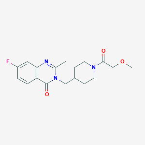 7-Fluoro-3-{[1-(2-methoxyacetyl)piperidin-4-yl]methyl}-2-methyl-3,4-dihydroquinazolin-4-one