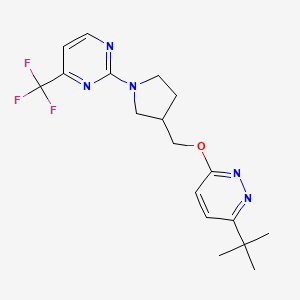 2-(3-{[(6-Tert-butylpyridazin-3-yl)oxy]methyl}pyrrolidin-1-yl)-4-(trifluoromethyl)pyrimidine