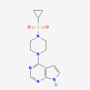 1-(cyclopropanesulfonyl)-4-{7H-pyrrolo[2,3-d]pyrimidin-4-yl}piperazine