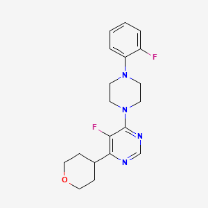 5-Fluoro-4-[4-(2-fluorophenyl)piperazin-1-yl]-6-(oxan-4-yl)pyrimidine