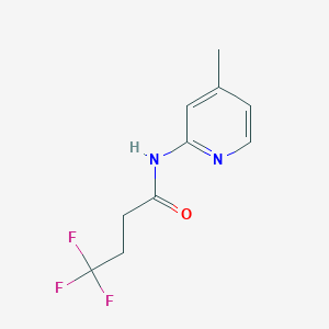 molecular formula C10H11F3N2O B12230827 4,4,4-trifluoro-N-(4-methylpyridin-2-yl)butanamide 