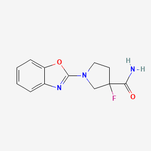 1-(1,3-Benzoxazol-2-yl)-3-fluoropyrrolidine-3-carboxamide