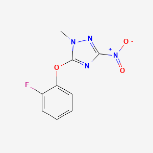 molecular formula C9H7FN4O3 B1223083 5-(2-Fluorophenoxy)-1-methyl-3-nitro-1,2,4-triazole 