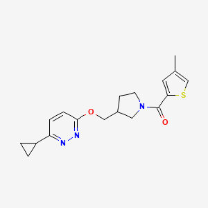 3-Cyclopropyl-6-{[1-(4-methylthiophene-2-carbonyl)pyrrolidin-3-yl]methoxy}pyridazine