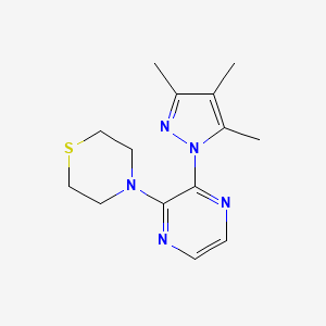 4-[3-(3,4,5-trimethyl-1H-pyrazol-1-yl)pyrazin-2-yl]thiomorpholine