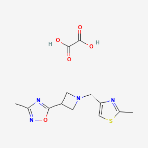 3-Methyl-5-{1-[(2-methyl-1,3-thiazol-4-YL)methyl]azetidin-3-YL}-1,2,4-oxadiazole