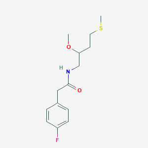 2-(4-fluorophenyl)-N-[2-methoxy-4-(methylsulfanyl)butyl]acetamide