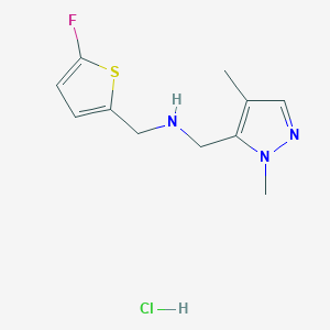 1-(1,4-dimethyl-1H-pyrazol-5-yl)-N-[(5-fluoro-2-thienyl)methyl]methanamine