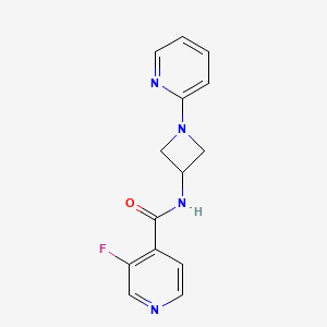 3-fluoro-N-[1-(pyridin-2-yl)azetidin-3-yl]pyridine-4-carboxamide