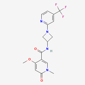 4-methoxy-1-methyl-6-oxo-N-{1-[4-(trifluoromethyl)pyridin-2-yl]azetidin-3-yl}-1,6-dihydropyridine-3-carboxamide