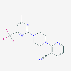 2-{4-[4-Methyl-6-(trifluoromethyl)pyrimidin-2-yl]piperazin-1-yl}pyridine-3-carbonitrile