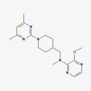 N-{[1-(4,6-dimethylpyrimidin-2-yl)piperidin-4-yl]methyl}-3-methoxy-N-methylpyrazin-2-amine