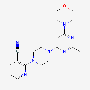 2-{4-[2-Methyl-6-(morpholin-4-yl)pyrimidin-4-yl]piperazin-1-yl}pyridine-3-carbonitrile