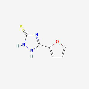 molecular formula C6H5N3OS B1223094 5-Furyl-1,2-dihydro-3H-1,2,4-triazole-3-thione CAS No. 35771-65-4