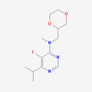 N-[(1,4-dioxan-2-yl)methyl]-5-fluoro-N-methyl-6-(propan-2-yl)pyrimidin-4-amine