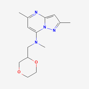 N-[(1,4-dioxan-2-yl)methyl]-N,2,5-trimethylpyrazolo[1,5-a]pyrimidin-7-amine