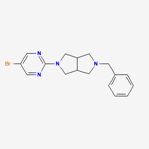 molecular formula C17H19BrN4 B12230961 2-{5-Benzyl-octahydropyrrolo[3,4-c]pyrrol-2-yl}-5-bromopyrimidine 