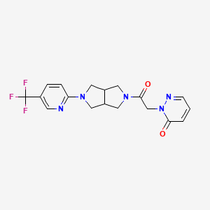 2-(2-Oxo-2-{5-[5-(trifluoromethyl)pyridin-2-yl]-octahydropyrrolo[3,4-c]pyrrol-2-yl}ethyl)-2,3-dihydropyridazin-3-one