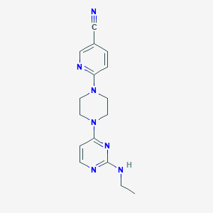 6-{4-[2-(Ethylamino)pyrimidin-4-yl]piperazin-1-yl}pyridine-3-carbonitrile