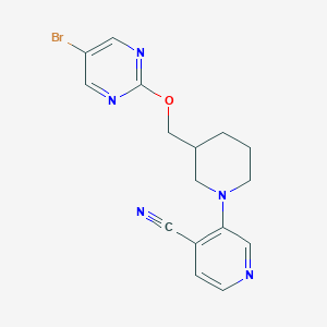 3-(3-{[(5-Bromopyrimidin-2-yl)oxy]methyl}piperidin-1-yl)pyridine-4-carbonitrile