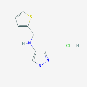 molecular formula C9H12ClN3S B12231060 1-methyl-N-(2-thienylmethyl)-1H-pyrazol-4-amine 