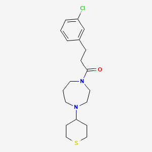 3-(3-Chlorophenyl)-1-[4-(thian-4-yl)-1,4-diazepan-1-yl]propan-1-one