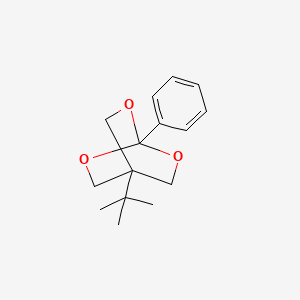 molecular formula C15H20O3 B1223107 4-叔丁基-1-苯基-2,6,7-三氧杂双环(2.2.2)辛烷 CAS No. 70637-05-7
