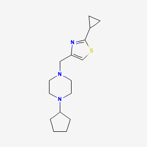 1-Cyclopentyl-4-[(2-cyclopropyl-1,3-thiazol-4-yl)methyl]piperazine