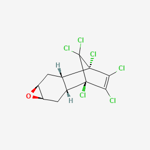 molecular formula C11H8Cl6O B1223113 (1R,2R,4R,6S,8S,9S)-1,9,10,11,12,12-hexachloro-5-oxatetracyclo[7.2.1.02,8.04,6]dodec-10-ene CAS No. 25967-06-0
