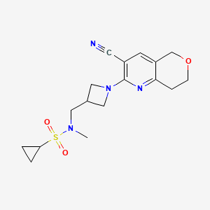 N-[(1-{3-cyano-5H,7H,8H-pyrano[4,3-b]pyridin-2-yl}azetidin-3-yl)methyl]-N-methylcyclopropanesulfonamide