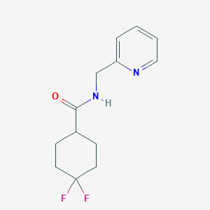 molecular formula C13H16F2N2O B12231138 4,4-difluoro-N-[(pyridin-2-yl)methyl]cyclohexane-1-carboxamide 