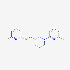 2,4-Dimethyl-6-(3-{[(6-methylpyridin-2-yl)oxy]methyl}piperidin-1-yl)pyrimidine