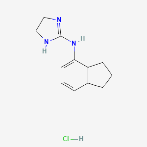 molecular formula C12H16ClN3 B1223118 Indanazoline hydrochloride CAS No. 40507-80-0