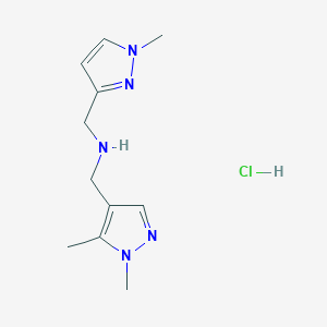 1-(1,5-dimethyl-1H-pyrazol-4-yl)-N-[(1-methyl-1H-pyrazol-3-yl)methyl]methanamine