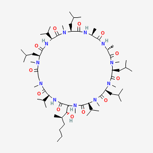 molecular formula C63H115N11O12 B1223119 二氢环孢菌素 D CAS No. 63775-91-7
