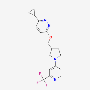 3-Cyclopropyl-6-({1-[2-(trifluoromethyl)pyridin-4-yl]pyrrolidin-3-yl}methoxy)pyridazine