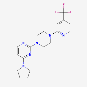 4-(Pyrrolidin-1-yl)-2-{4-[4-(trifluoromethyl)pyridin-2-yl]piperazin-1-yl}pyrimidine